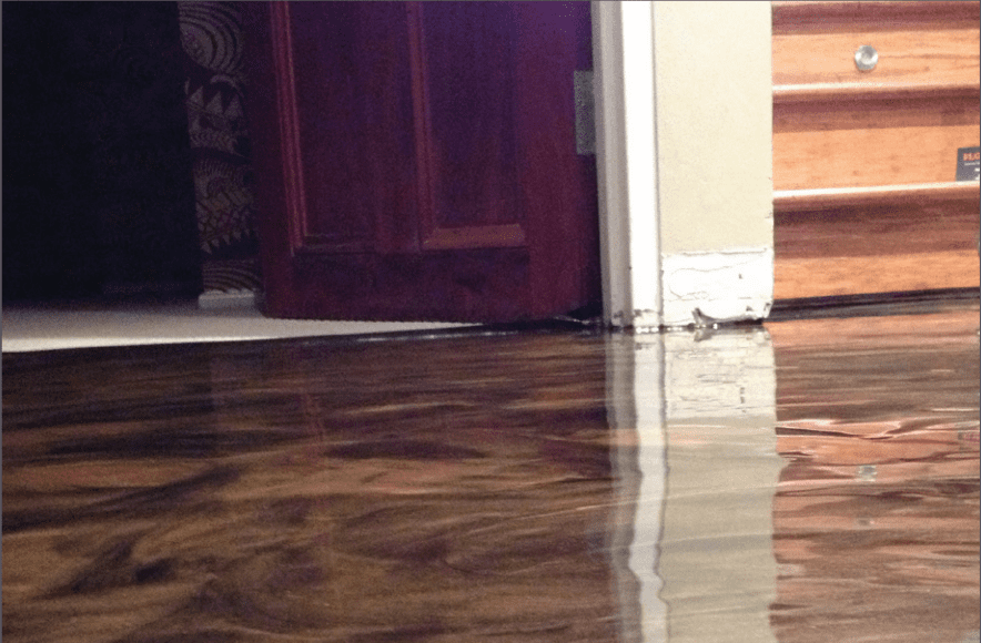 Skirting boards removed on a floor that previously had laminate down.