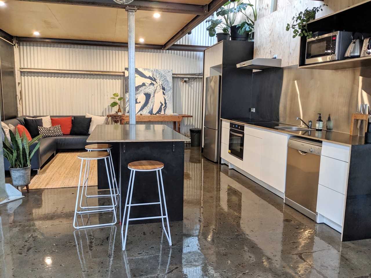 A trendy inner-city cafe used a clear commercial floor to create a stunning rustic effect.