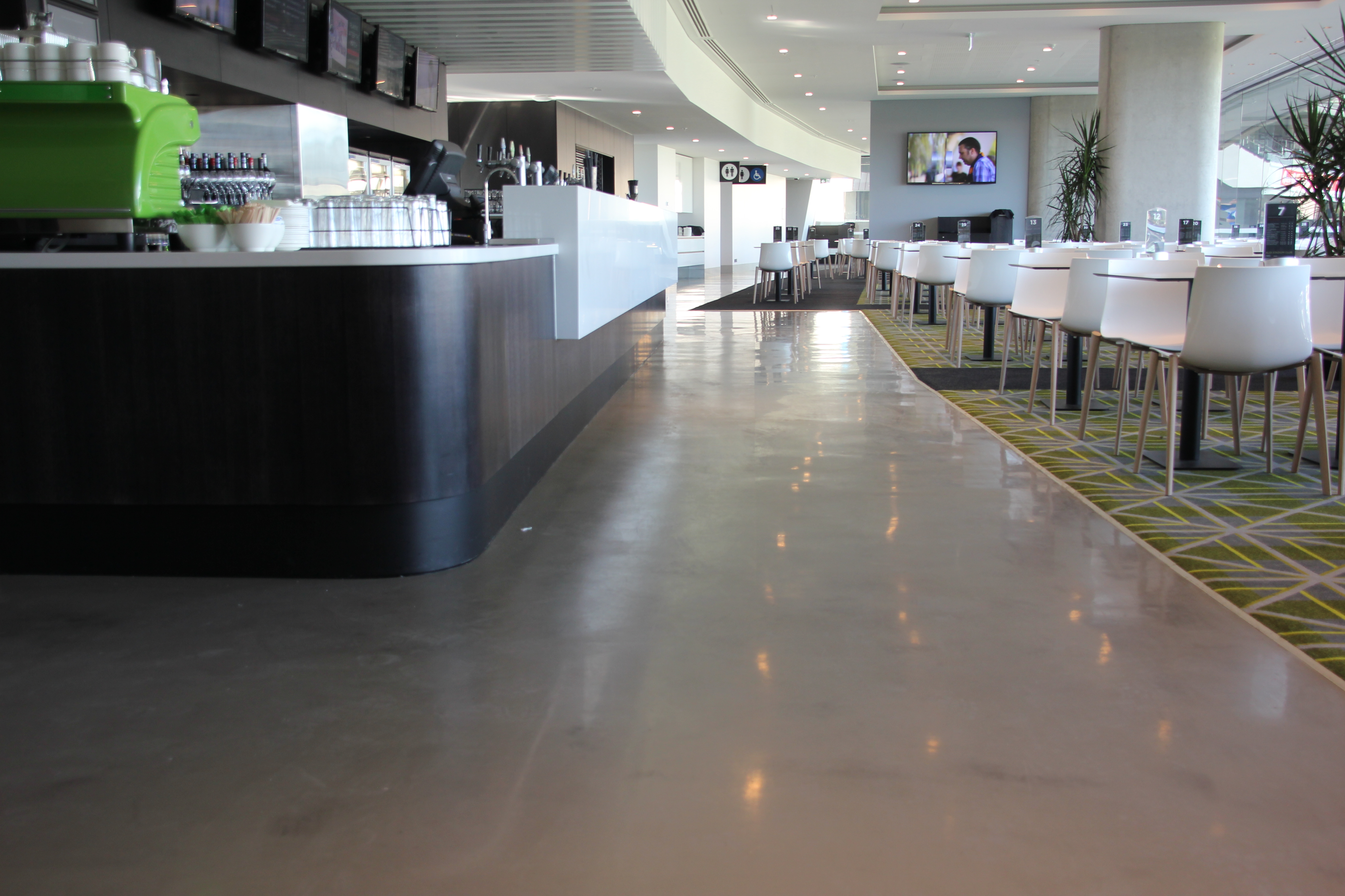 Epoxy supplies from Real World Epoxies used to create a custom floor for Adelaide Oval.