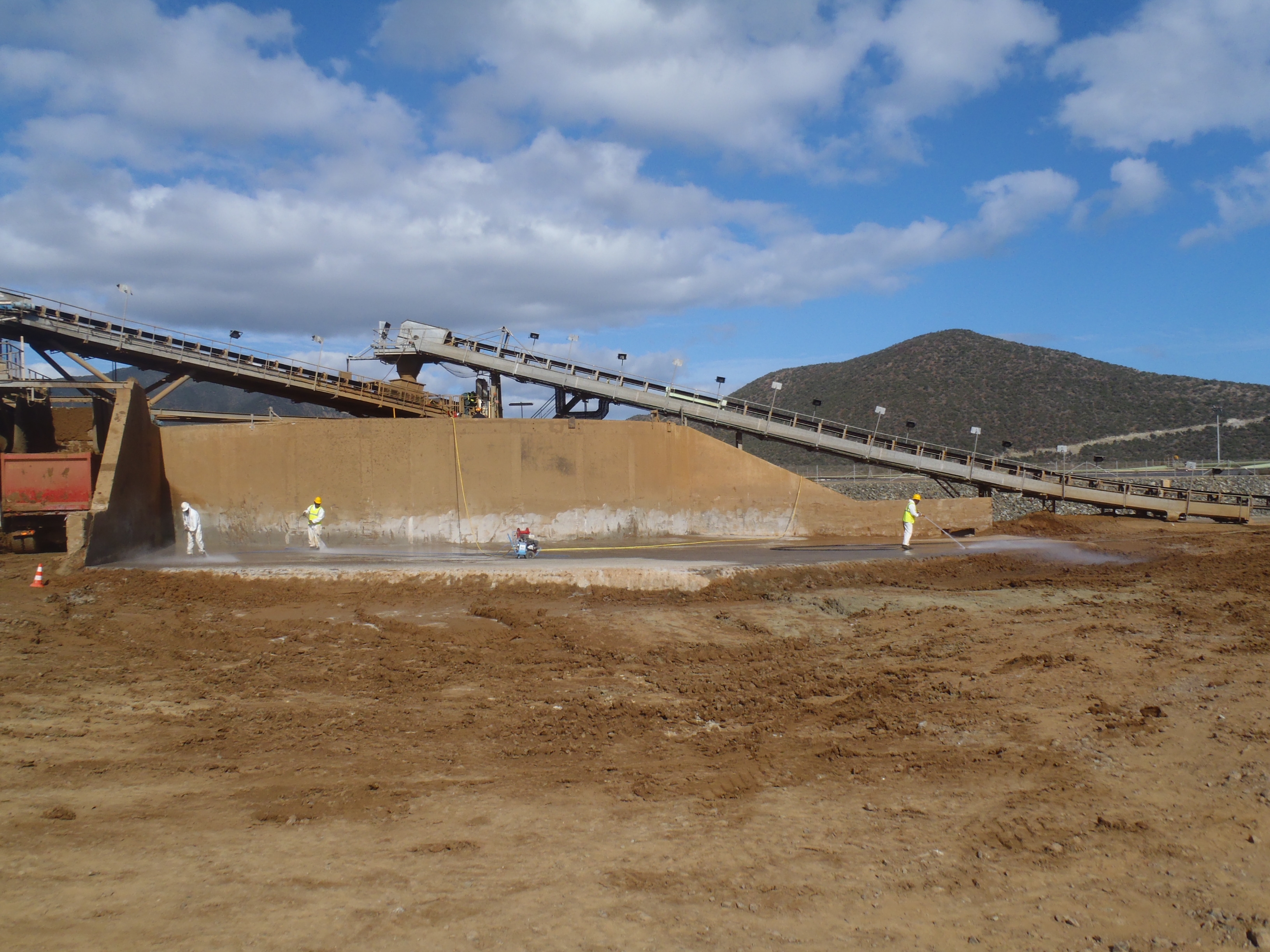 Industrial epoxy flooring example - mine loading area