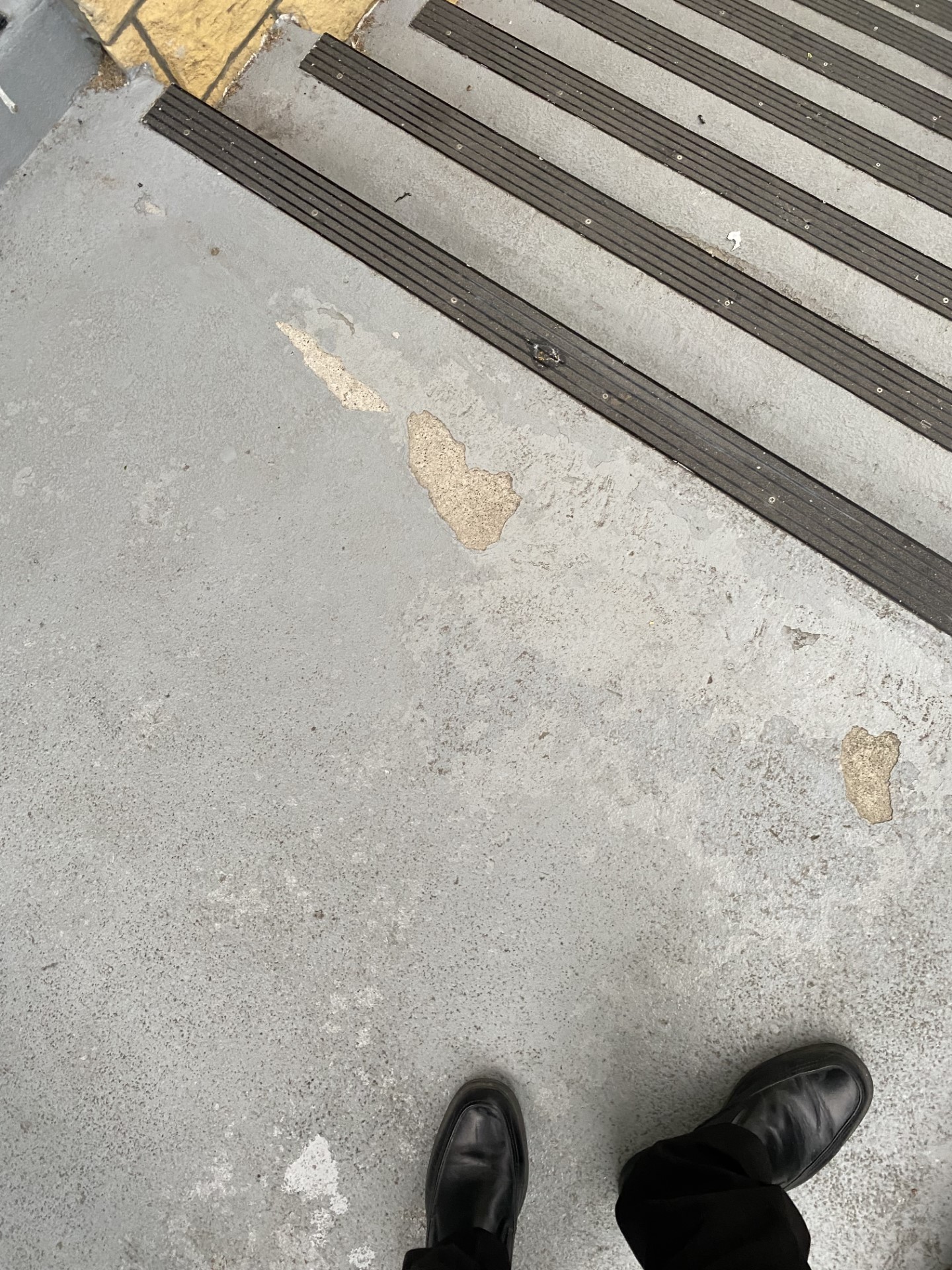 Coating failures on stairs