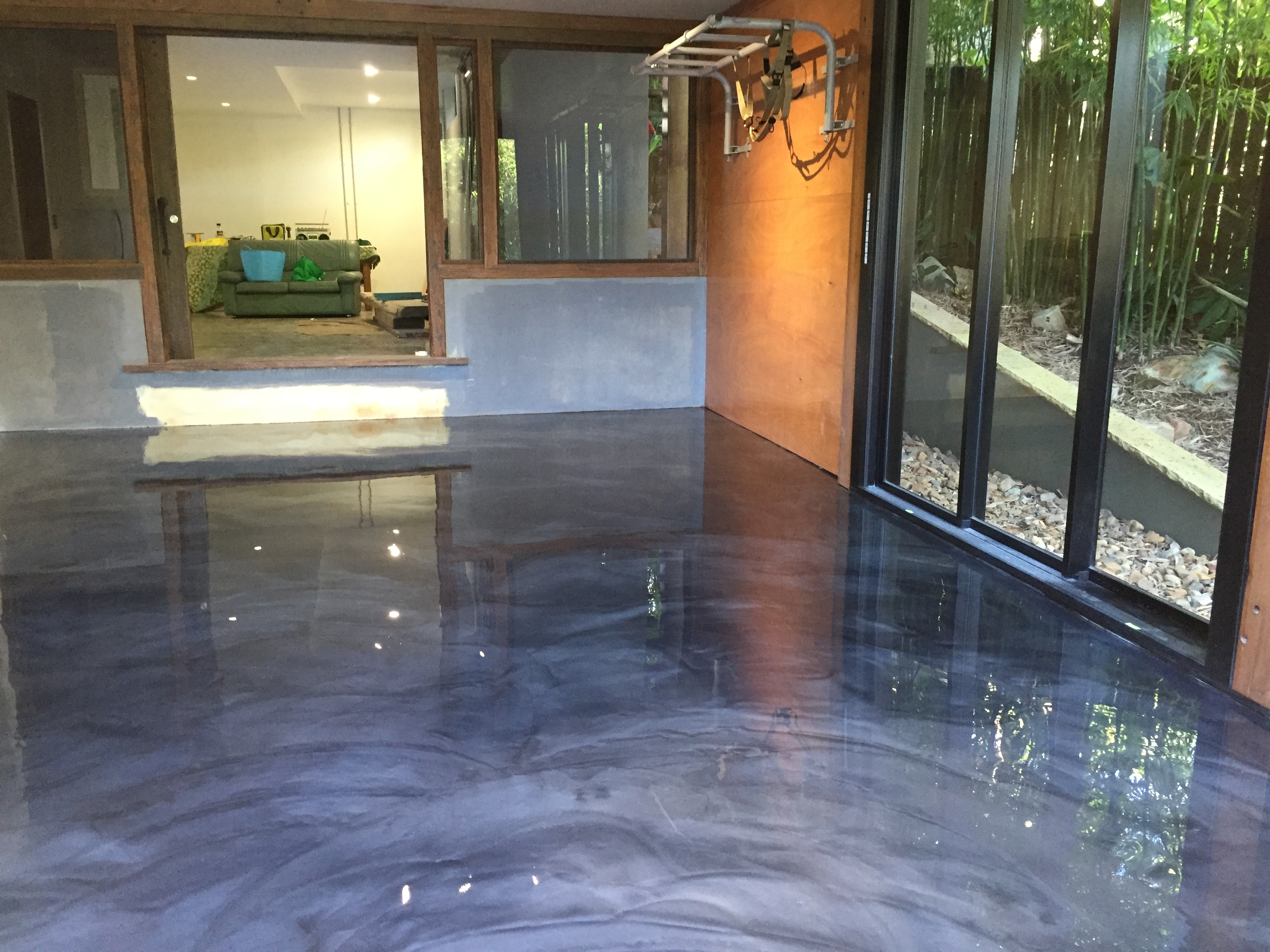 Decorative epoxy flooring